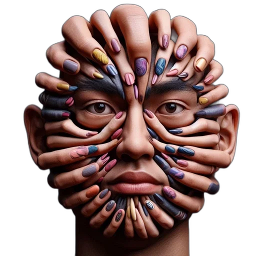 face, mask, jewelry, photorealistic transparent PNG cut-out