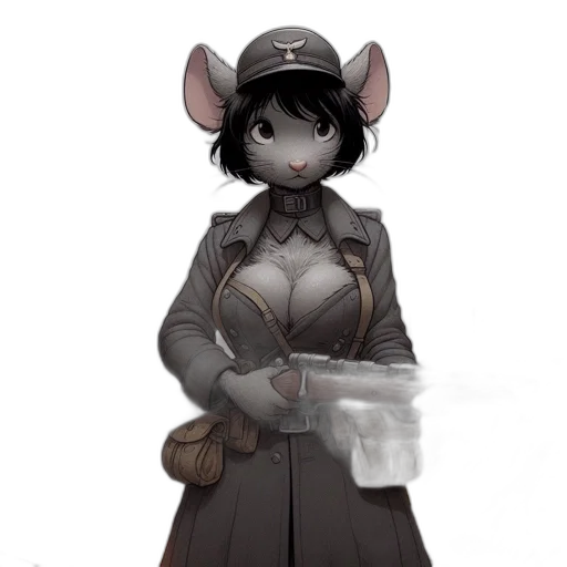 hat, staff, jacket, animal transparent PNG cut-out