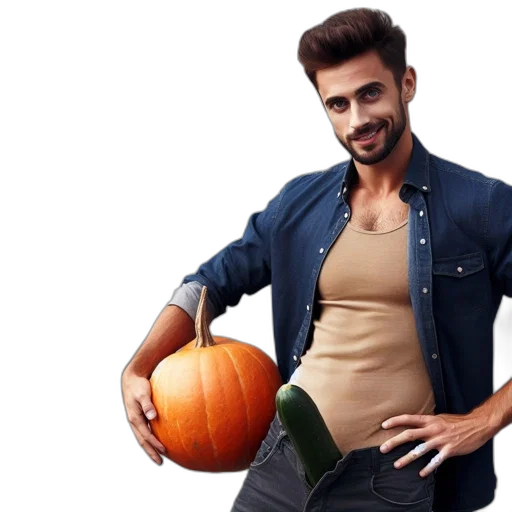 man, facial, hair, styled transparent PNG cut-out