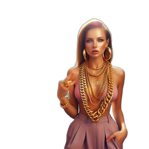 jewelry, dress, fantasy art, photorealistic transparent PNG cut-out