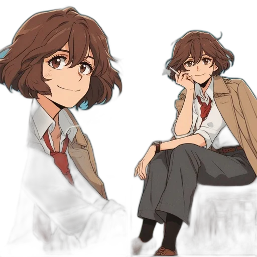 jacket, creature, concept art, anime transparent PNG cut-out