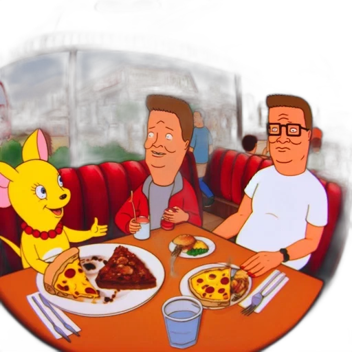 food, cartoon, 3d render, concept art transparent PNG cut-out