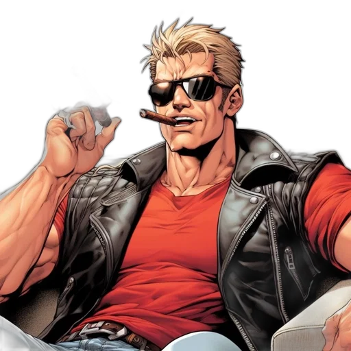 comic book art, concept art, animated, male transparent PNG cut-out