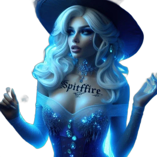 dress, hat, staff, fantasy art transparent PNG cut-out