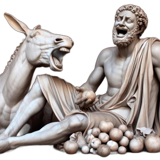 photorealistic, classical, sculpture, features transparent PNG cut-out