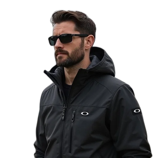 jacket, staff, cyberpunk, oakley transparent PNG cut-out