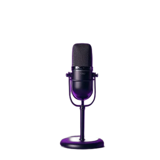 staff, 3d render, purple, square transparent PNG cut-out