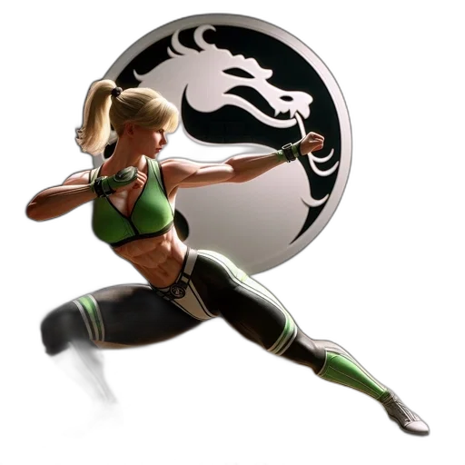 concept art, fantasy art, green, athlete transparent PNG cut-out
