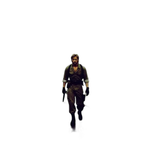 weapon, jacket, staff, creature transparent PNG cut-out