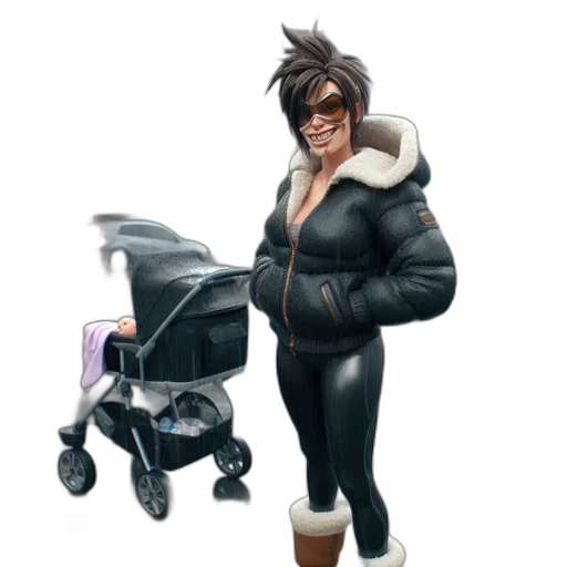 jacket, robot, concept art, cyberpunk transparent PNG cut-out