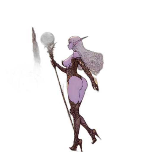 staff, hat, weapon, creature transparent PNG cut-out