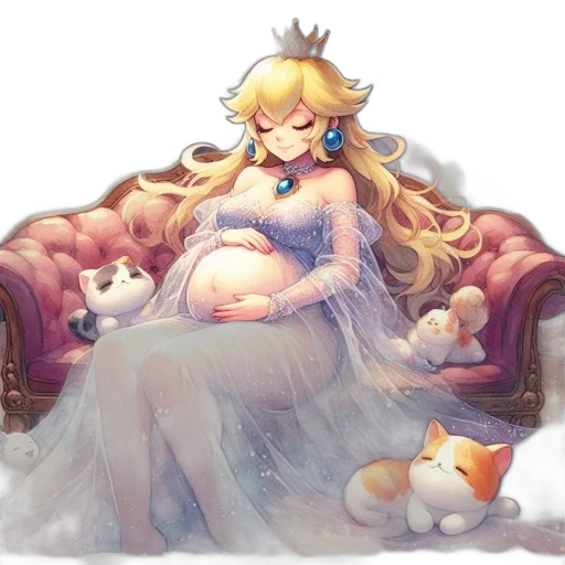 crown, dress, pixel art, concept art transparent PNG cut-out