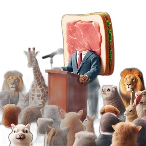 food, animal, hat, creature transparent PNG cut-out