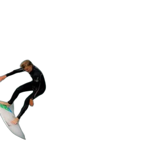 3d render, surfer, black, wetsuit transparent PNG cut-out