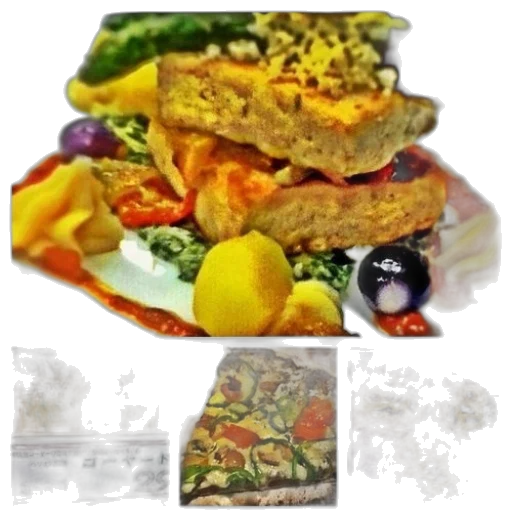 food, photorealistic, oil painting, 3d render transparent PNG cut-out
