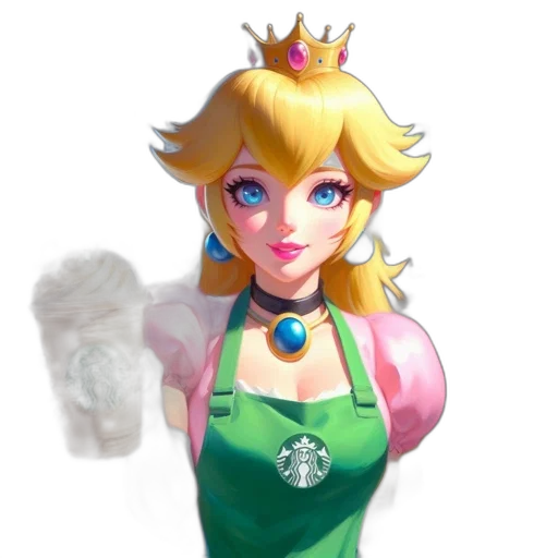 crown, dress, staff, face transparent PNG cut-out