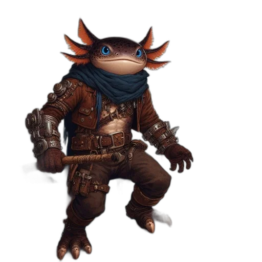 creature, dragon, mask, staff transparent PNG cut-out
