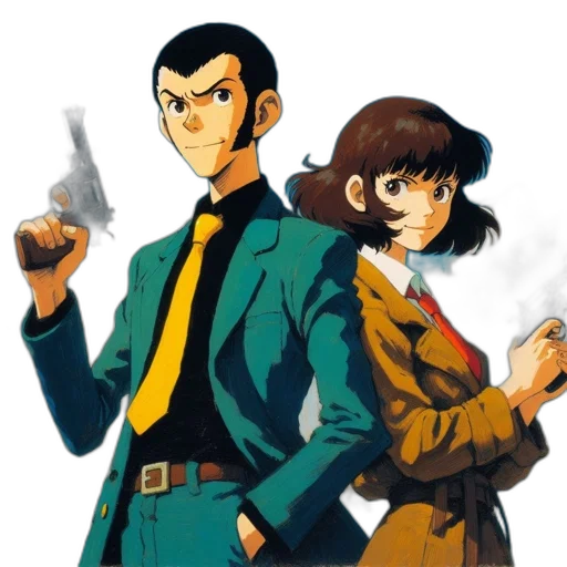jacket, comic book art, concept art, anime transparent PNG cut-out