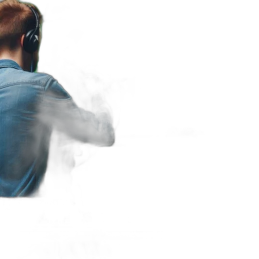 jacket, creature, hair, weapon transparent PNG cut-out