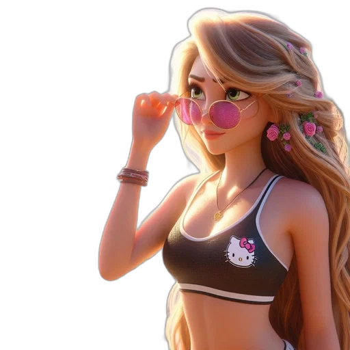 cartoon, fantasy art, anime, 3d render transparent PNG cut-out