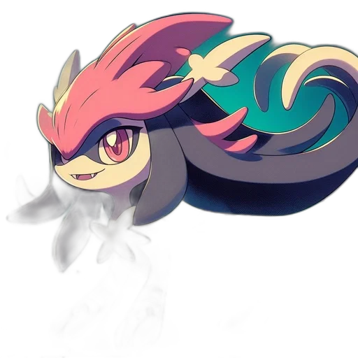dragon, creature, staff, hair transparent PNG cut-out