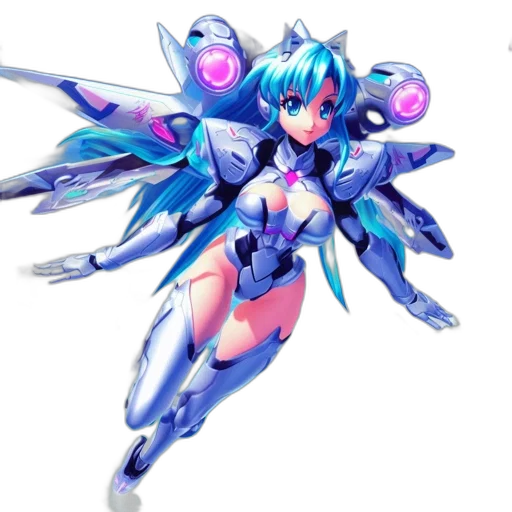 robot, concept art, 3d render, anime transparent PNG cut-out