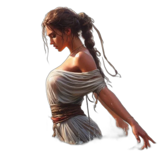 dress, concept art, photorealistic, fantasy art transparent PNG cut-out