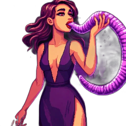 dress, creature, pixel art, concept art transparent PNG cut-out