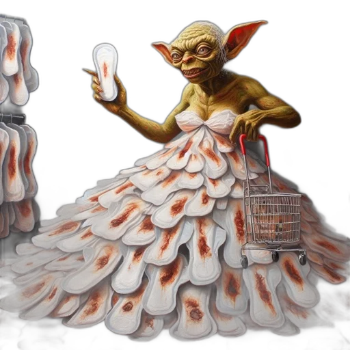 dress, concept art, fantasy art, comic book art transparent PNG cut-out