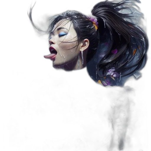 face, mask, dragon, hair transparent PNG cut-out