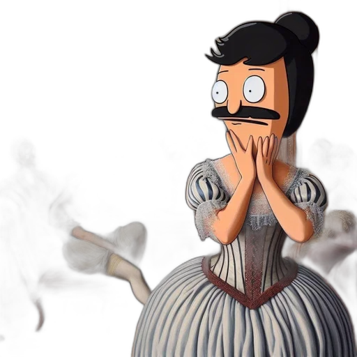 dress, mask, robot, hair transparent PNG cut-out