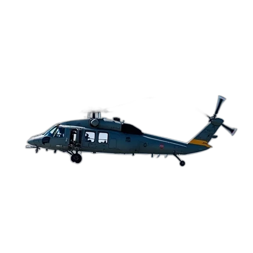 3d render, military, helicopter, yellow transparent PNG cut-out