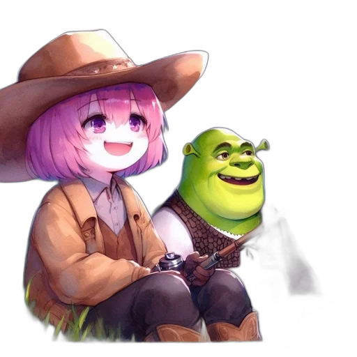 hat, staff, weapon, creature transparent PNG cut-out