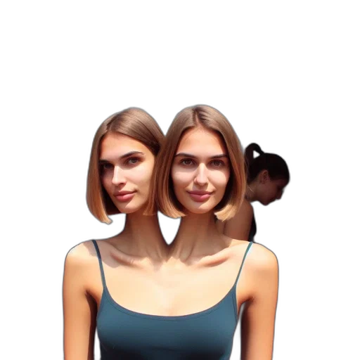 face, dress, hair, mask transparent PNG cut-out