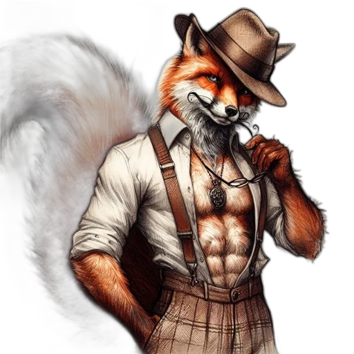 staff, animal, hat, jacket transparent PNG cut-out