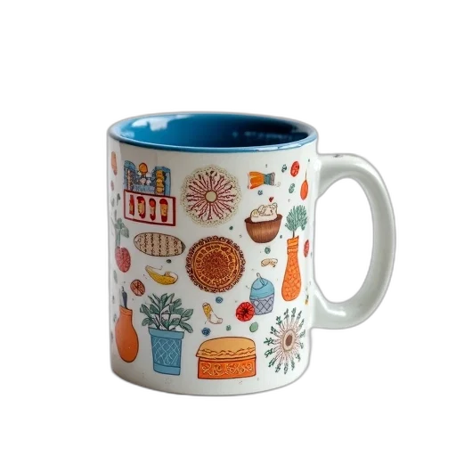 photorealistic, white, ceramic, mug transparent PNG cut-out