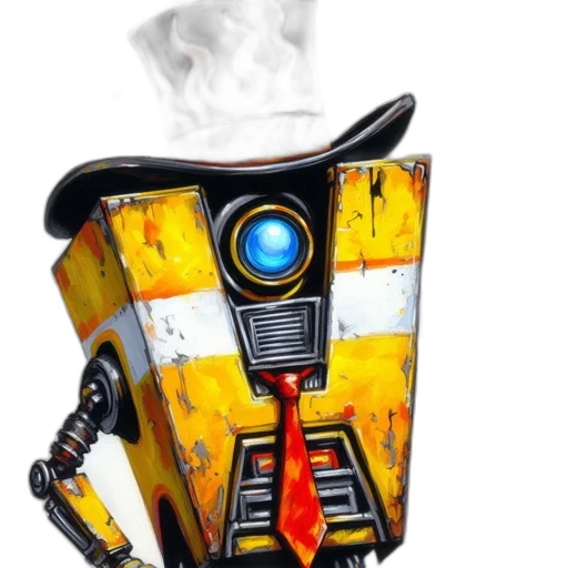 robot, staff, jacket, concept art transparent PNG cut-out