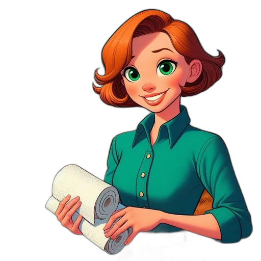 staff, dress, jewelry, cartoon transparent PNG cut-out