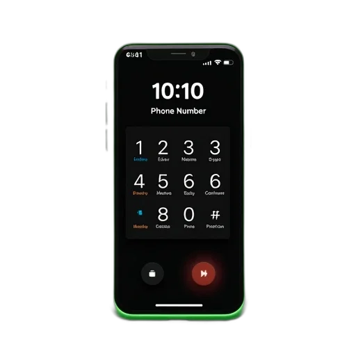 green, cell, phone, black transparent PNG cut-out