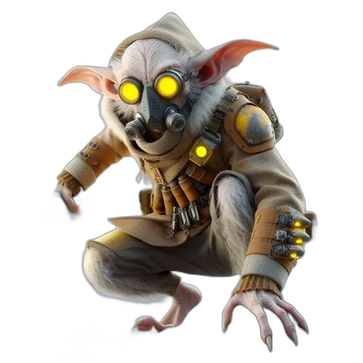 staff, creature, mask, robot transparent PNG cut-out