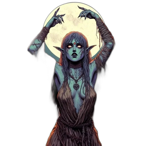 staff, creature, fantasy art, concept art transparent PNG cut-out