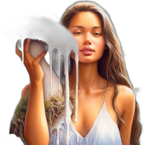 dress, mask, hair, face transparent PNG cut-out