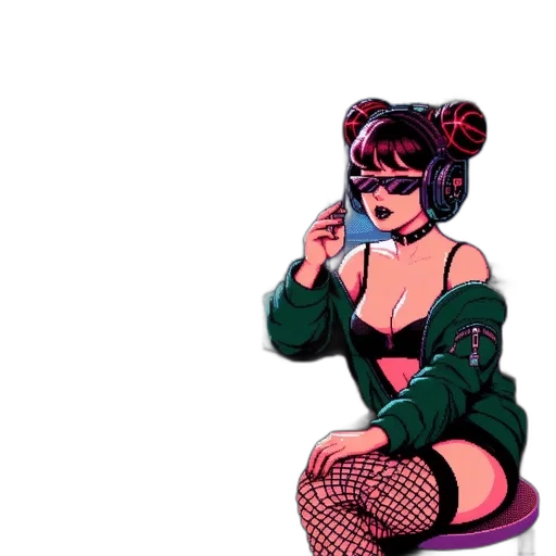 mask, dress, furniture, pixel art transparent PNG cut-out