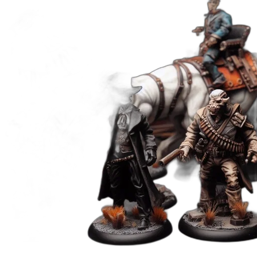 concept art, intricate, miniature, figurines transparent PNG cut-out