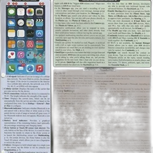 guide, ios, featuring, sections transparent PNG cut-out