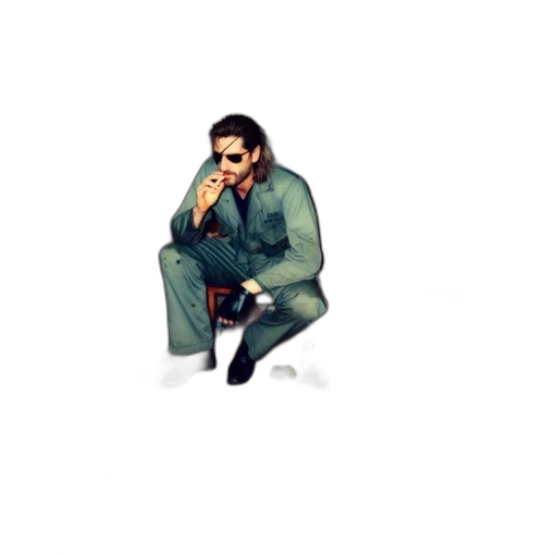 jacket, face, pixel art, concept art transparent PNG cut-out