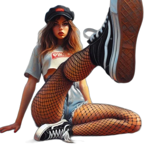 shoes, hat, dress, photorealistic transparent PNG cut-out