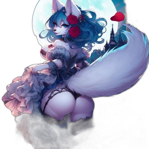 dress, staff, mask, hat transparent PNG cut-out