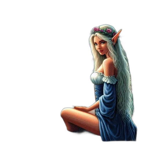 dress, hair, fantasy art, concept art transparent PNG cut-out
