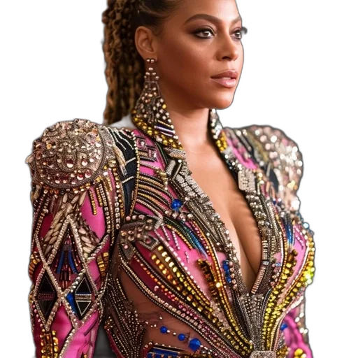 jacket, dress, jewelry, hair transparent PNG cut-out